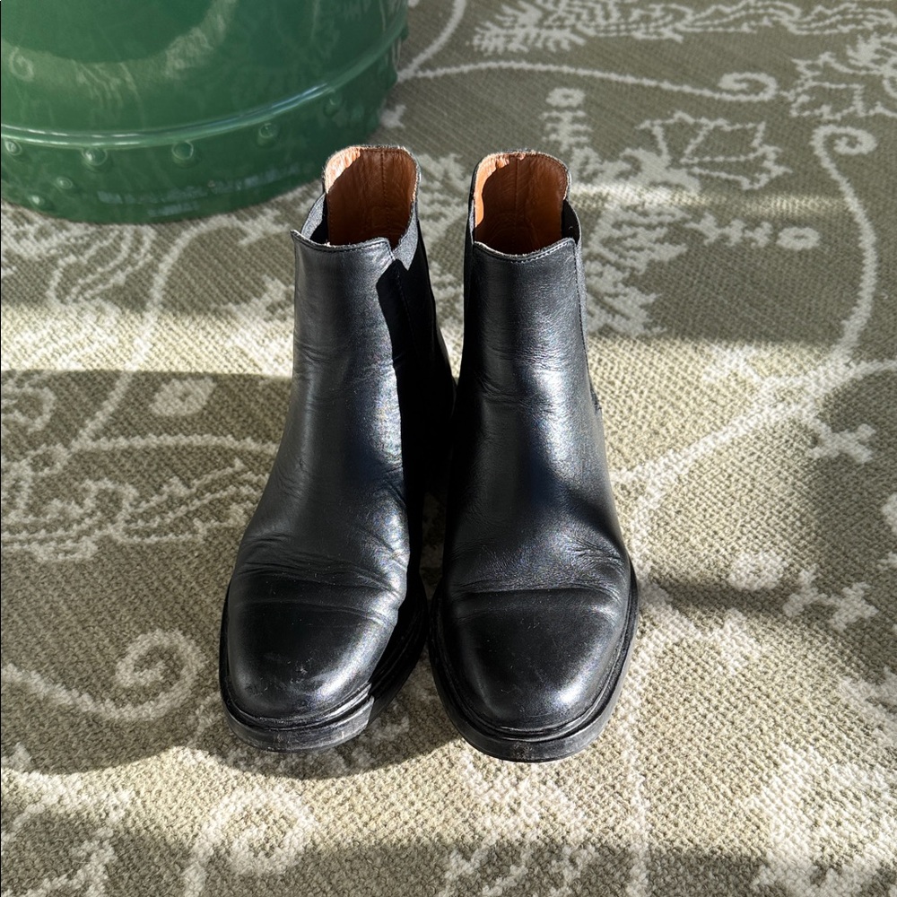 Common Projects Black Leather Ankle Boots